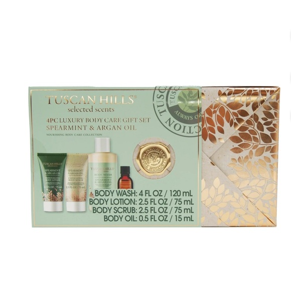 Tuscan Hills Other - Tuscan Hills 4 Pc Spearmint & Argan Oil Body Care Gift Set Spa Luxury